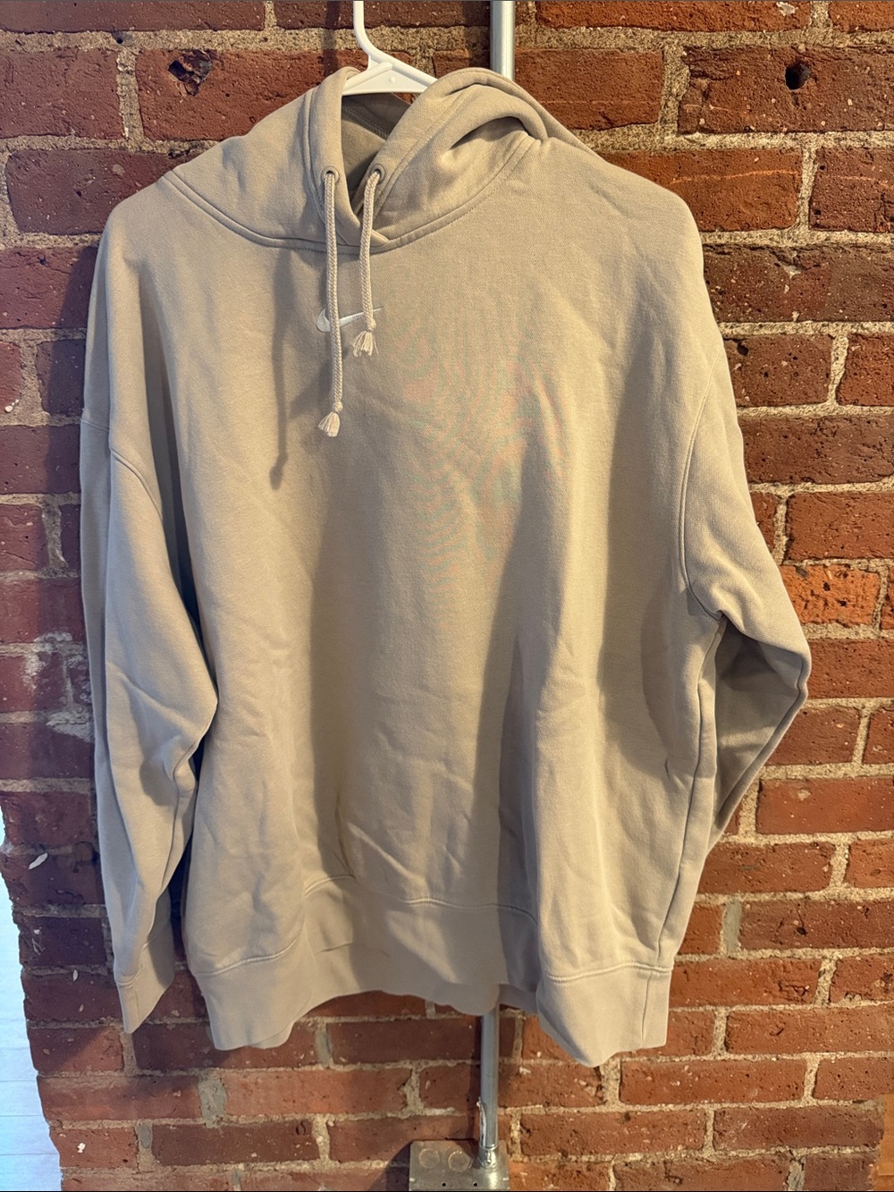 Women’s Beige Nike Hoodie - Classic Pullover Sweatshirt